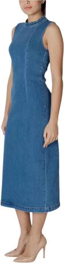 Vila Lange Jurken Collectie in Diverse Stoffen Blue Dames - Foto 4