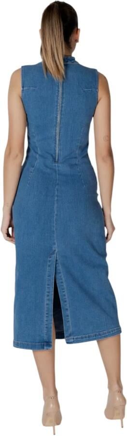 Vila Lange Jurken Collectie in Diverse Stoffen Blue Dames