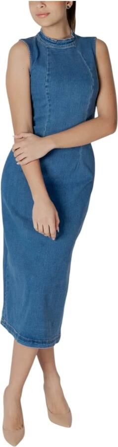 Vila Lange Jurken Collectie in Diverse Stoffen Blue Dames - Foto 2