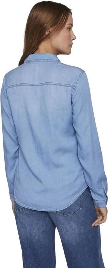 Vila Lichtblauwe Denim Overhemd Lange Mouwen Blue Dames - Foto 13