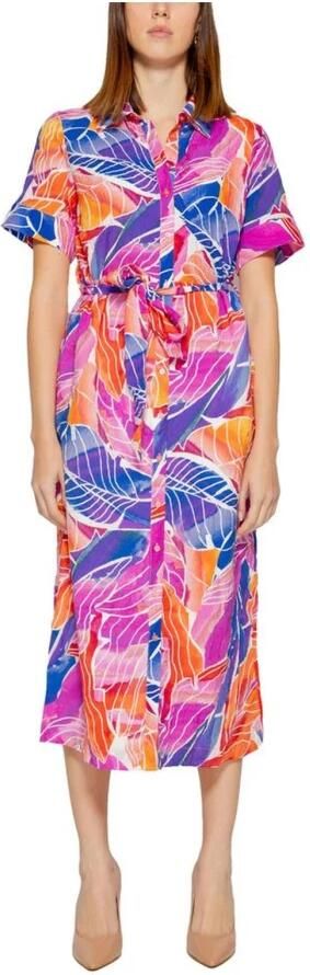 Vila Multicolor Viscose Lange Jurk Damesmode Multicolor Dames - Foto 4