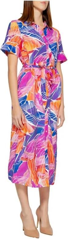 Vila Multicolor Viscose Lange Jurk Damesmode Multicolor Dames - Foto 2