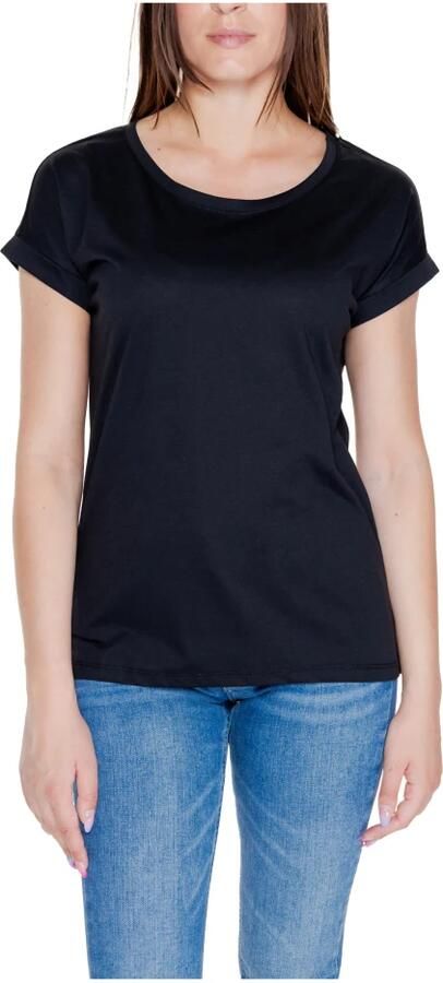 Vila Shirt met ronde hals VIDREAMERS NEW PURE T-SHIRT SU-NOOS Basic dames T-shirt met ronde hals en omgeslagen mouwen - Foto 10