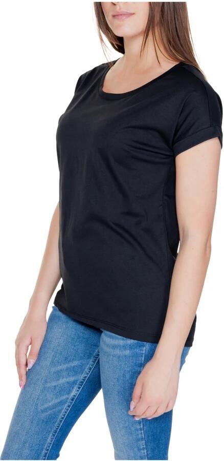 Vila Shirt met ronde hals VIDREAMERS NEW PURE T-SHIRT SU-NOOS Basic dames T-shirt met ronde hals en omgeslagen mouwen - Foto 8