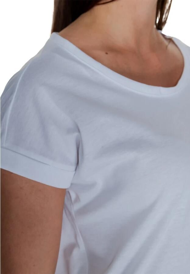 Vila Shirt met ronde hals VIDREAMERS NEW PURE T-SHIRT SU-NOOS Basic dames T-shirt met ronde hals en omgeslagen mouwen - Foto 3