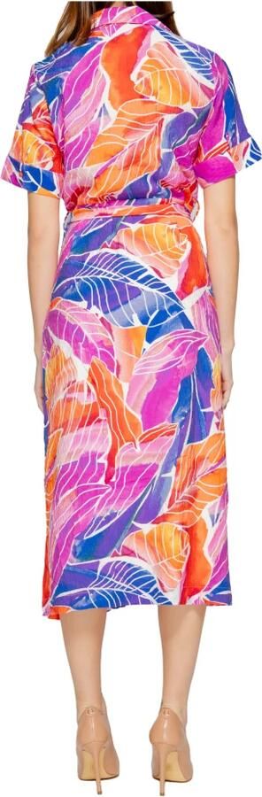 Vila Multicolor Viscose Lange Jurk Damesmode Multicolor Dames