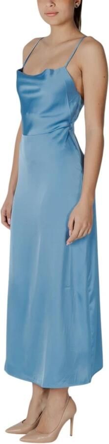 Vila Turquoise Zomerjurk met Vierkante Halslijn Blue Dames - Foto 2