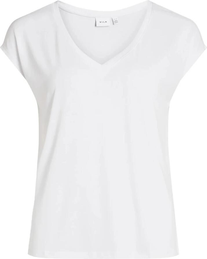 Vila V-Hals T-Shirt Lente Zomer Collectie White Dames - Foto 2