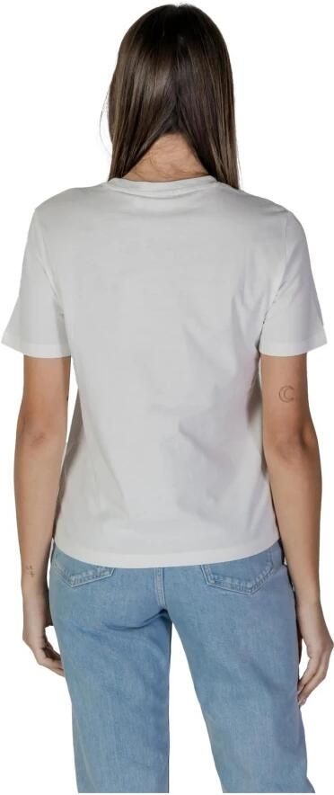 Vila Katoenen Dames T-shirt Lente Zomer Collectie White Dames