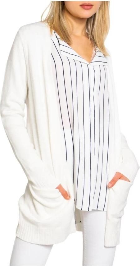 Vila Witte Cardigan met Lange Mouwen voor Dames White Dames