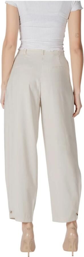 Vila Witte Viscose-Blend Zomerbroek White Dames