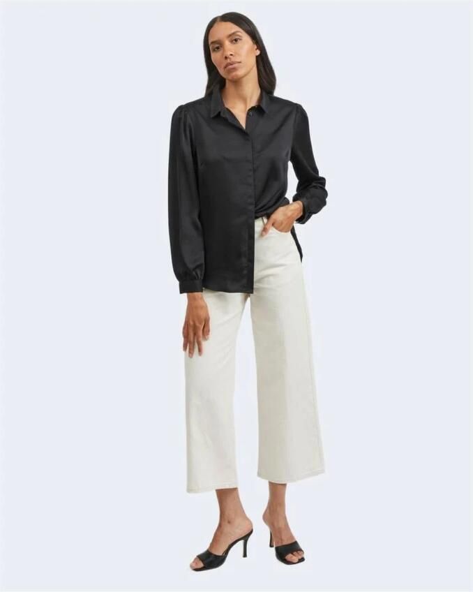 Vila Overhemd NOOS VIELLETTE SATIN L S SHIRT SU NOOS 14063320 - Foto 4