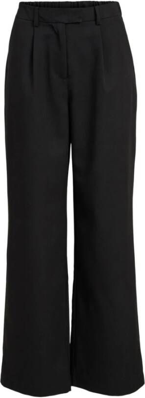 Vila Wide Trousers Zwart Dames