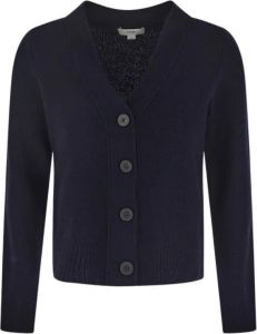 Vince Cropped Cardigan Blauw Dames