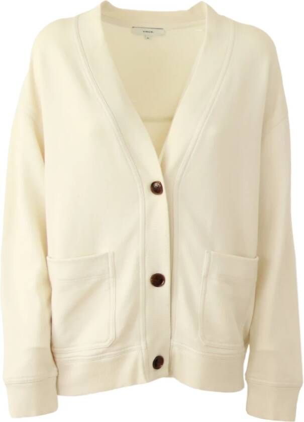 Vince Frans Terry Cardigan Wit Dames
