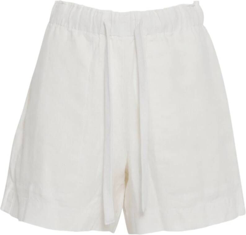 Vince Off White Tie Front Shorts White Dames