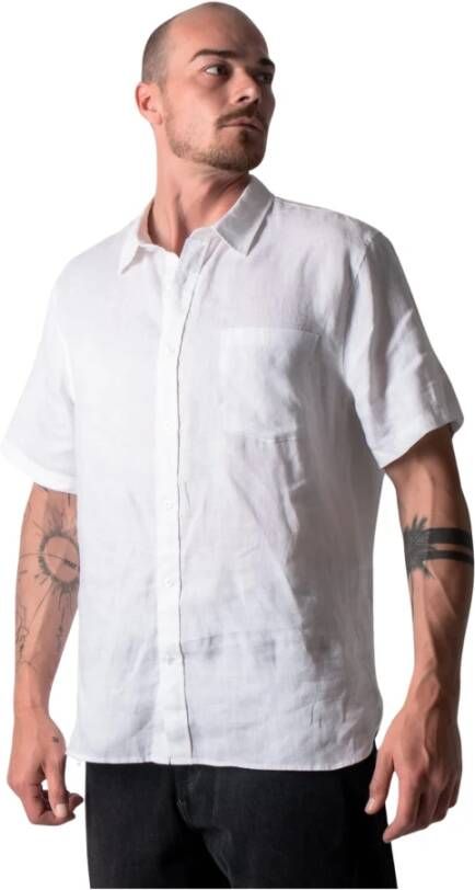 Vince Short Sleeve Shirts White Heren