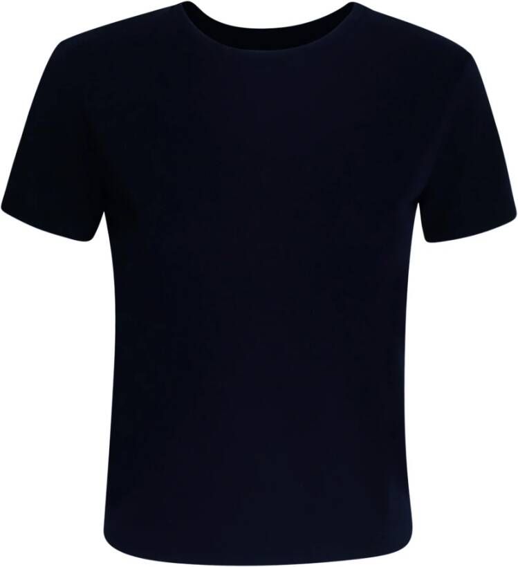 Vince Klassiek Marineblauw Gebreid Shirt Black Dames