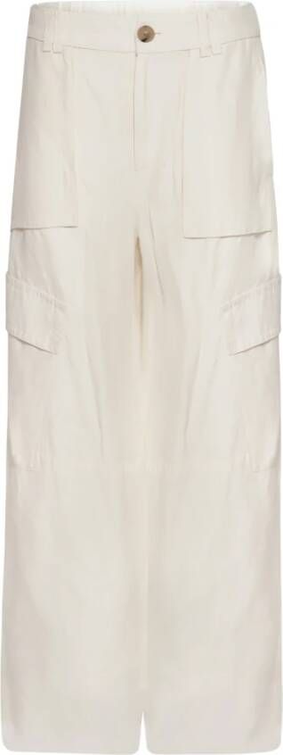 Vince Wide Trousers Wit Dames