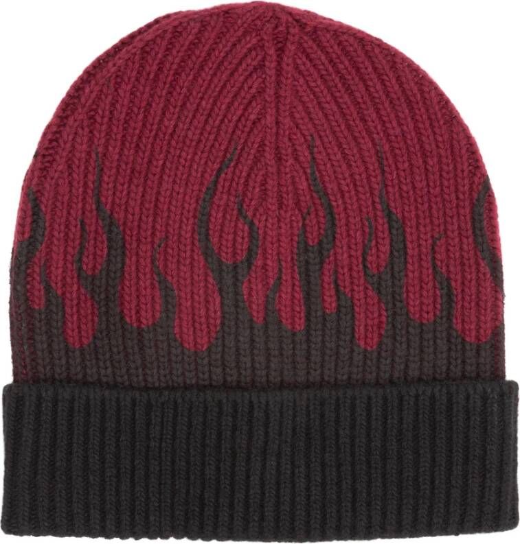 Vision OF Super Flames Beanie Hat met Ribbed Workmanship Multicolor Heren