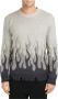 Vision OF Super Flames Crew Neck Sweater Oversize Fit Gray Heren - Thumbnail 2
