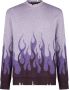 Vision OF Super Flames Jacquard Sweater voor mannen Purple Heren - Thumbnail 1
