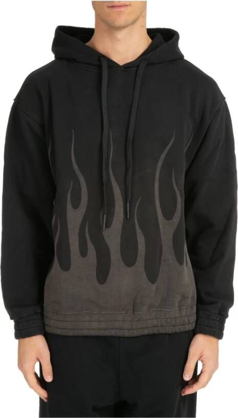 Vision OF Super Flames Lasered Hoodie Zwart Heren