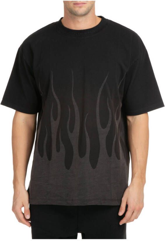 Vision OF Super Flames Lasered T-shirt Zwart Heren