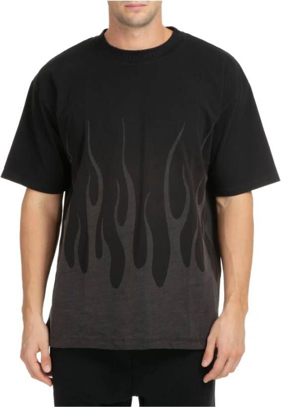 Vision OF Super Flames Lasered T-shirt Zwart Heren