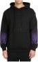 Vision OF Super Flames Hoodie Zwart Paars Lange Mouw Black Heren - Thumbnail 3