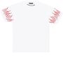 Vision OF Super Geborduurd Vlammen T-shirt voor Mannen White Heren - Thumbnail 1