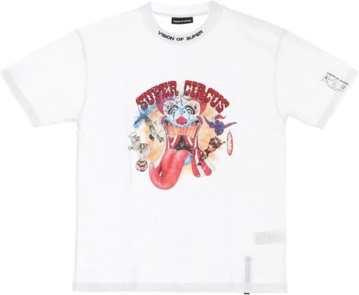 Vision OF Super Heren T-shirt met tongprint White Heren