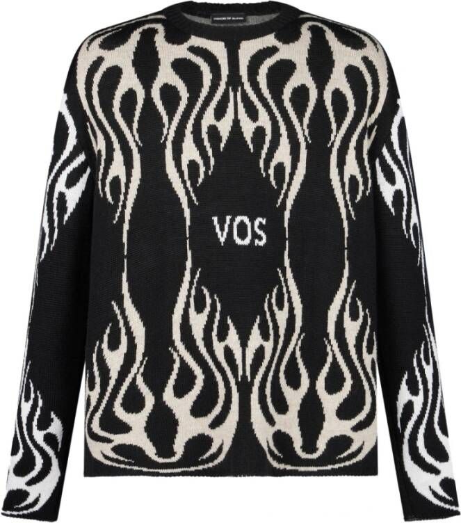 Vision OF Super Logo Flames Jacquard Trui Zwart Heren