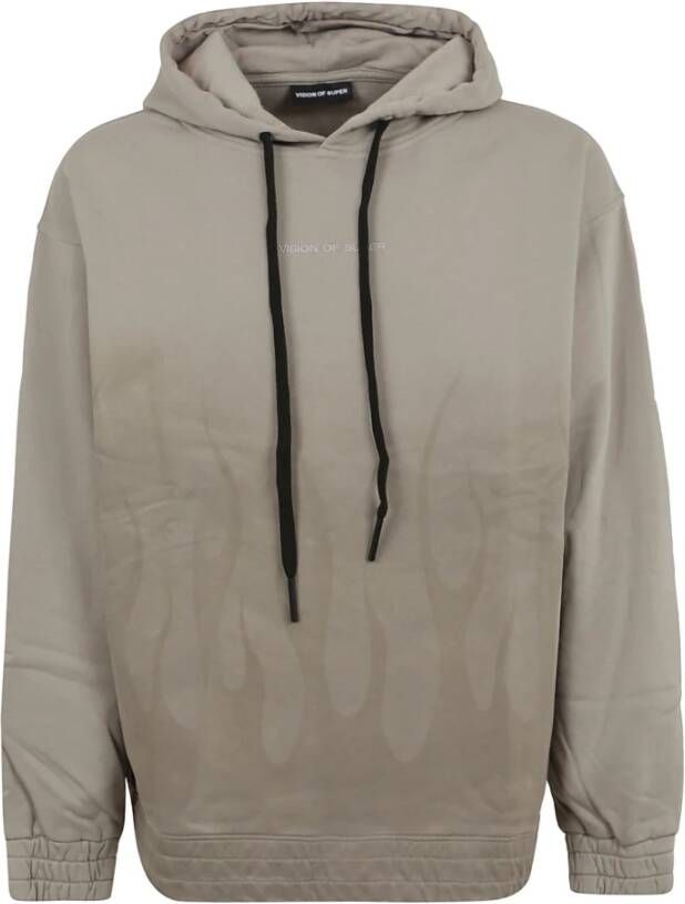 Vision OF Super London FOG Hoodie With Corrosive Flames Grijs Heren