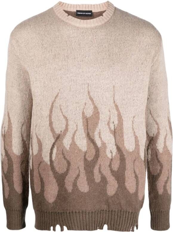 Vision OF Super Round-neck Knitwear Beige Heren