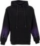 Vision OF Super Flames Hoodie Zwart Paars Lange Mouw Black Heren - Thumbnail 1