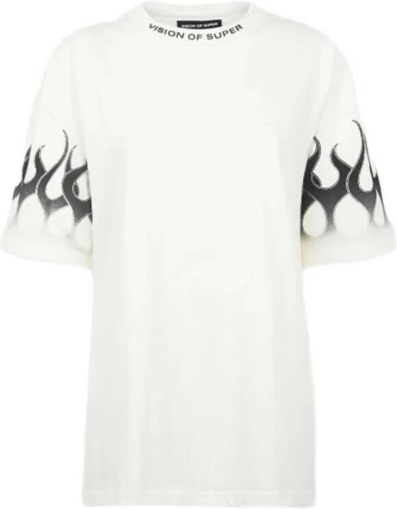 Vision OF Super Flames Logo Tee Off White Black White Heren - Foto 2