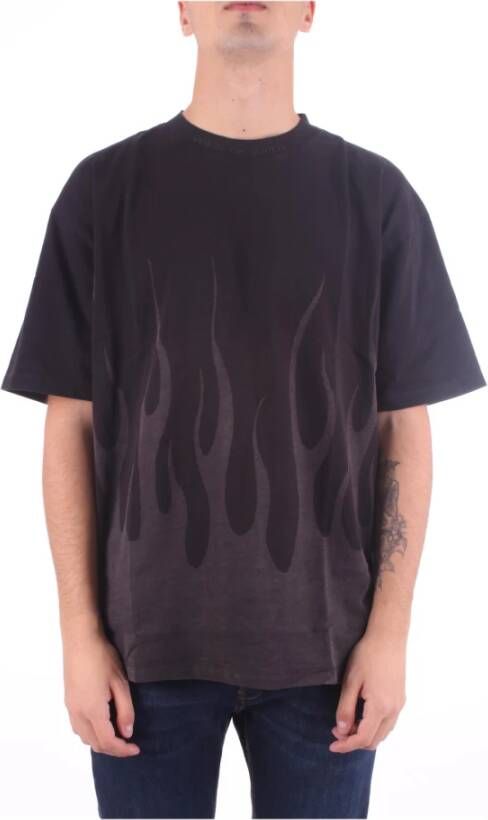 Vision OF Super Flames Lasered T-shirt Black Heren