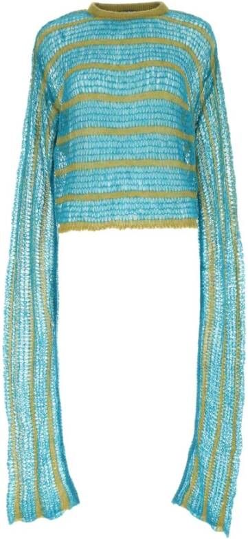 Vitelli Oversized Mesh Trui Green Dames