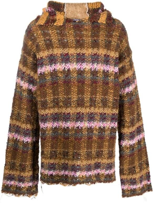 Vitelli Round-neck Knitwear Bruin Heren