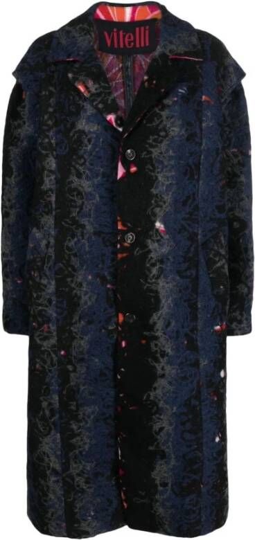 Vitelli Single-Breasted Coats Blauw Dames