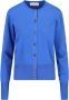 Vivienne Westwood Blauwe Katoenen en Kasjmier Cardigan met Multicolor Geborduurd Logo Blauw Dames - Thumbnail 1