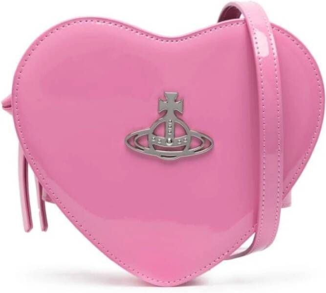 Vivienne Westwood Bubblegum Pink Louise Orb-Plaque Crossbody Tas Roze Dames