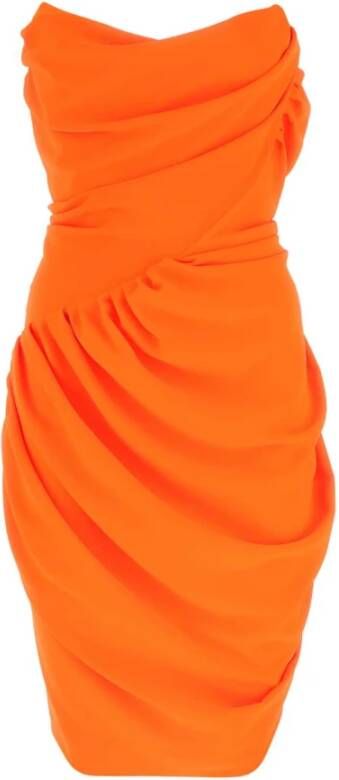 Vivienne Westwood Fluo oranje polyester puntige korsetjurk Oranje Dames
