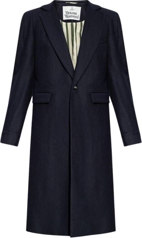 Vivienne Westwood Jas met enkele rij knopen Blauw Dames