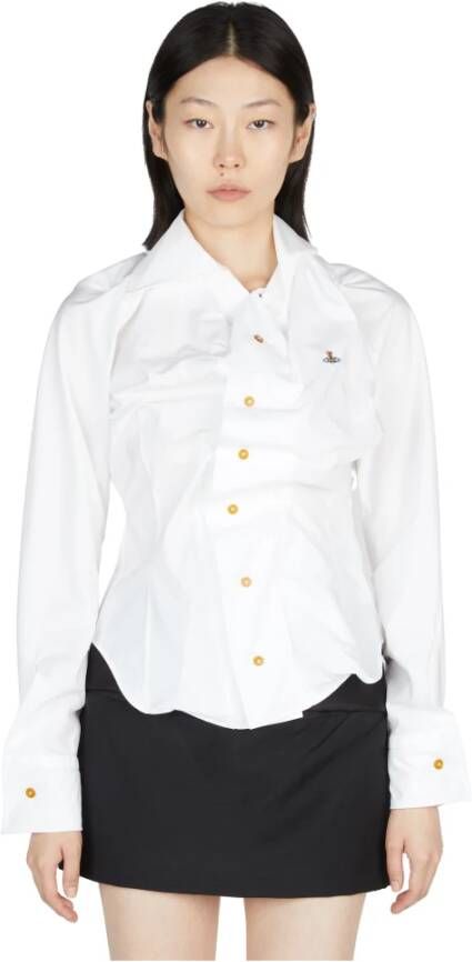 Vivienne Westwood Overhemd met stropdas kraag White Dames