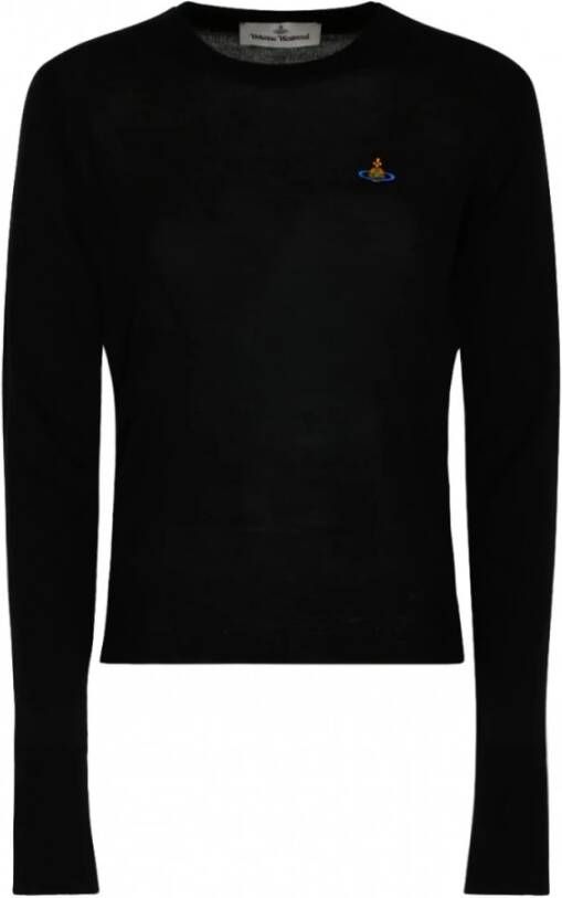 Vivienne Westwood Zwart geborduurde trui met logo Black Dames