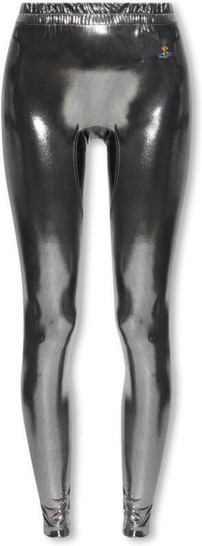 Vivienne Westwood Leggings met logo Grijs Dames