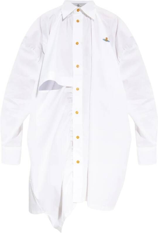 Vivienne Westwood Asymmetrische Shirtjurk met Uitsparingen White Dames