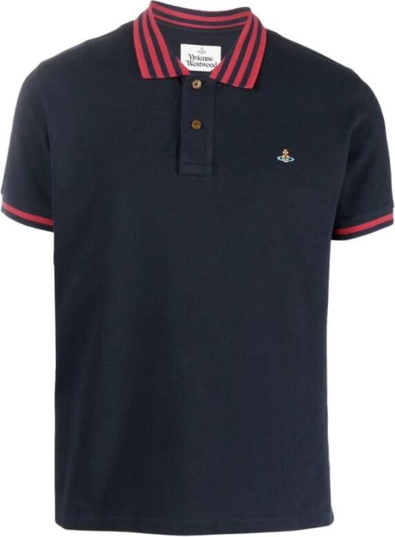 Vivienne Westwood Klassieke polo -streepkraag Blauw Heren